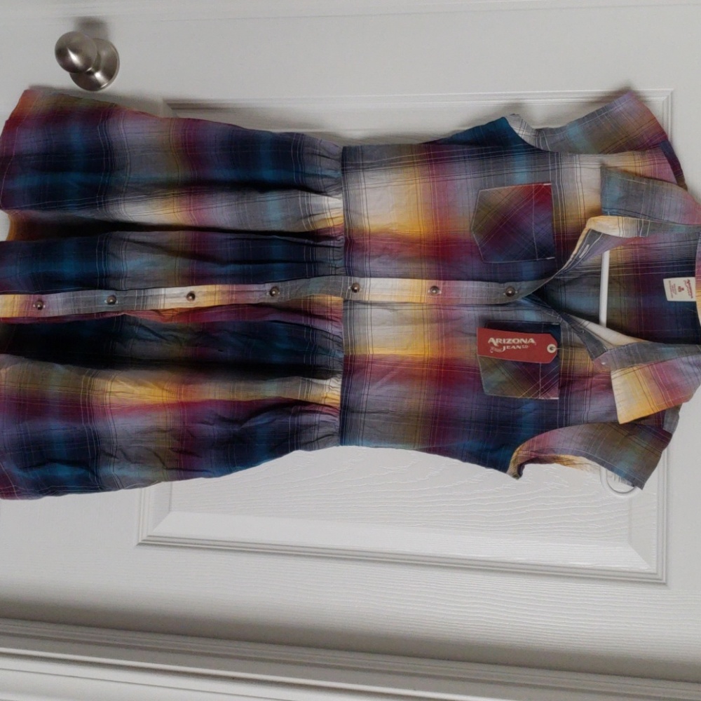 Plaid dress size girls 16 reg